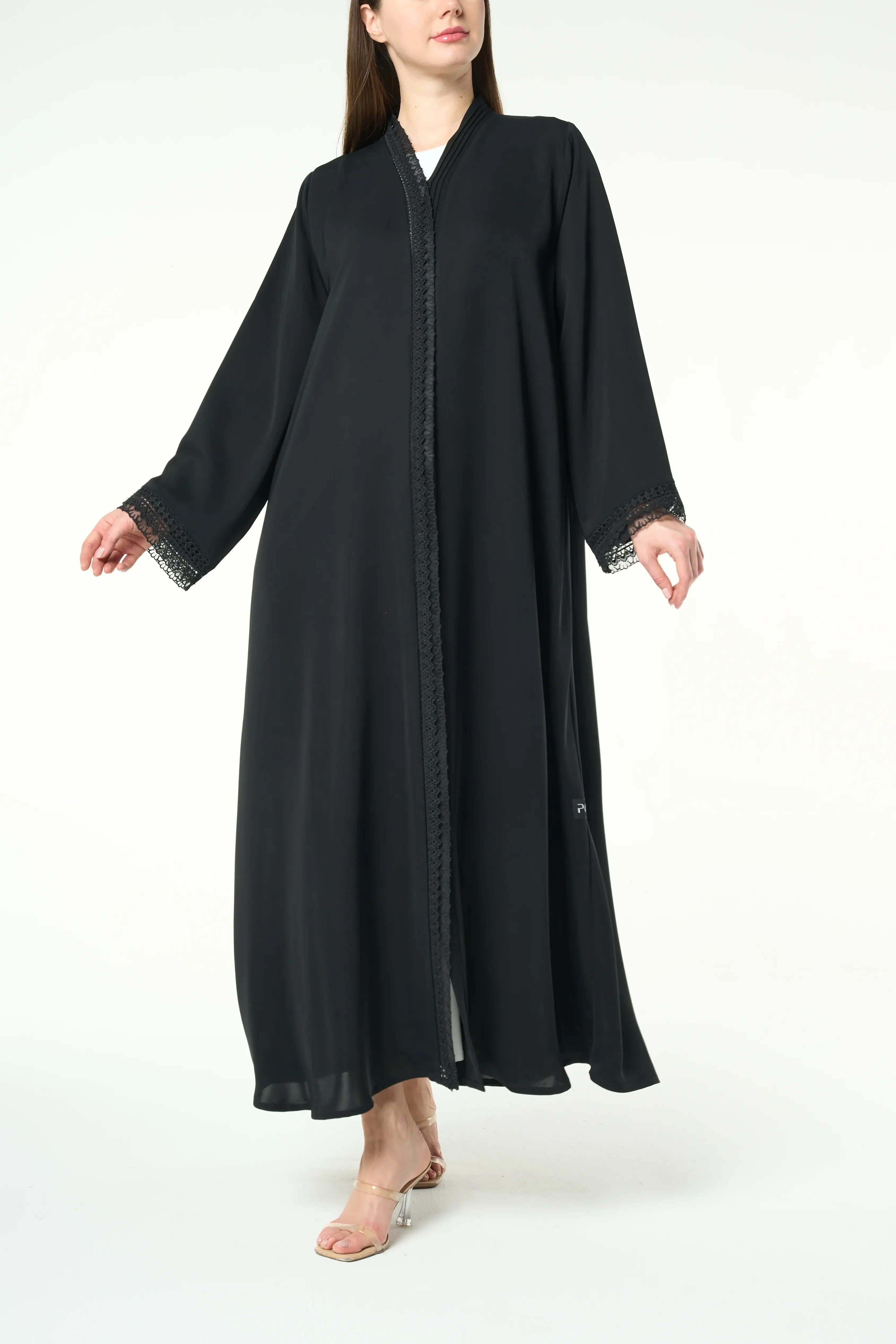 Black Reem Nada, Elegant Lace Details