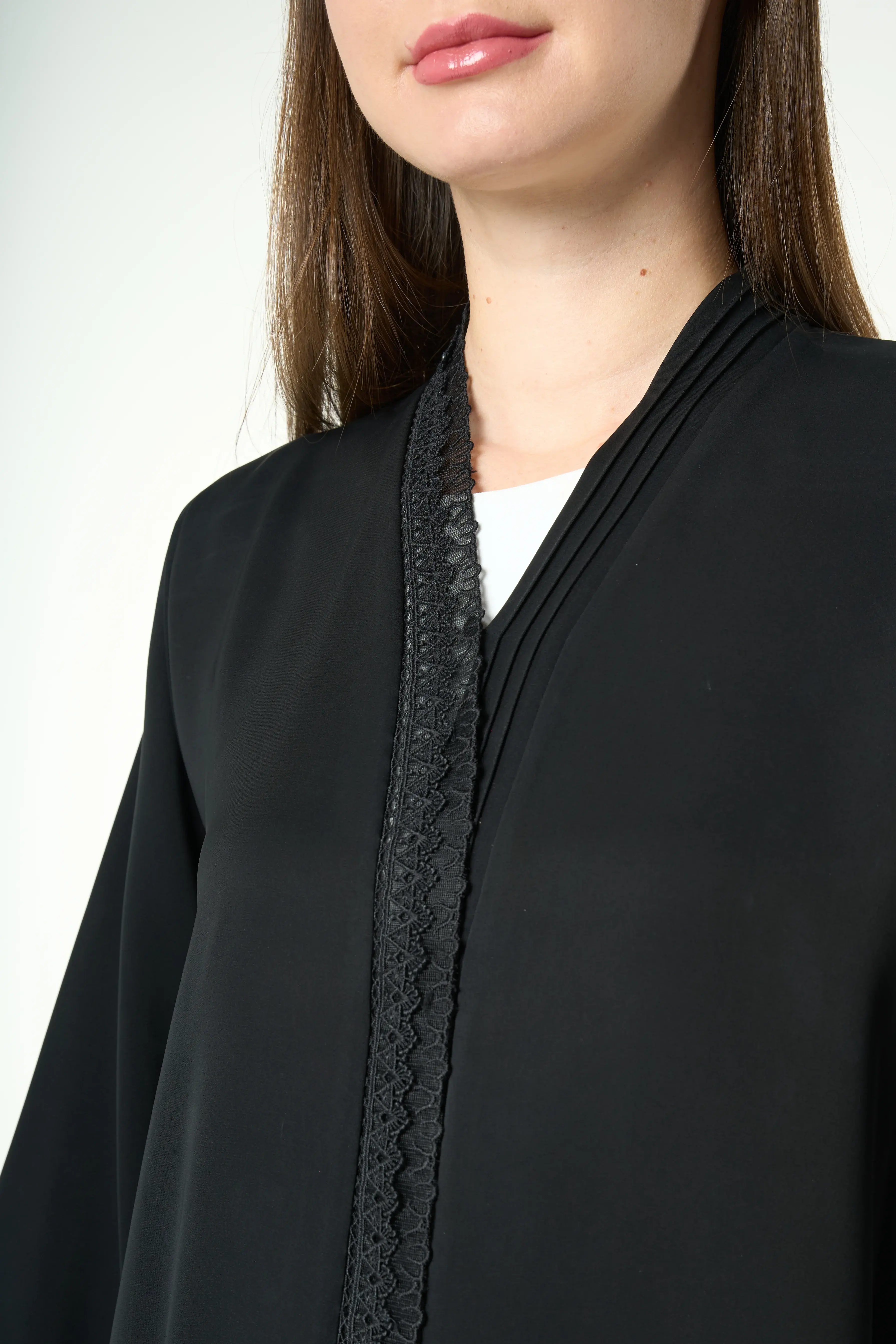 Black Reem Nada, Elegant Lace Details