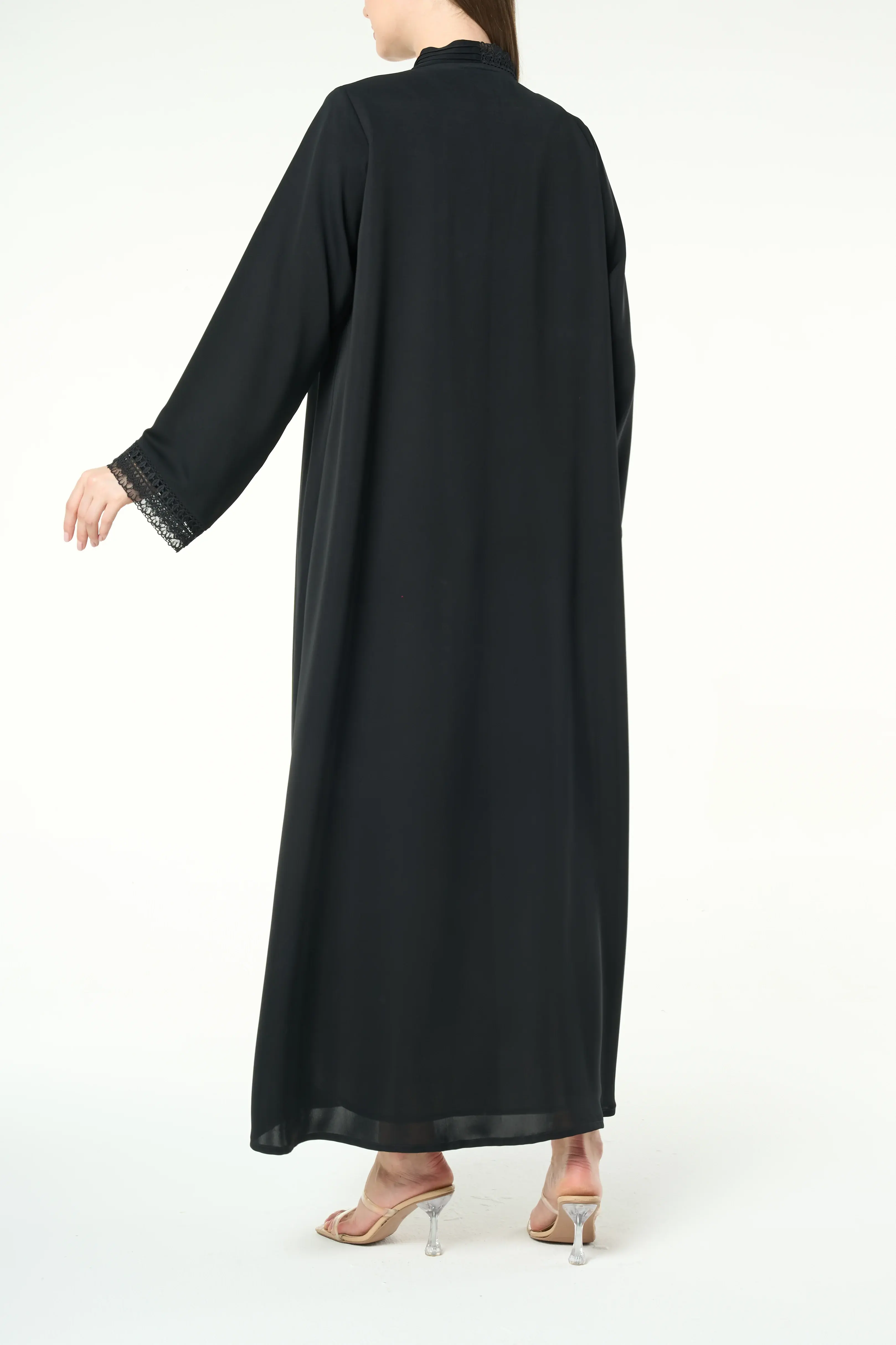 Black Reem Nada, Elegant Lace Details