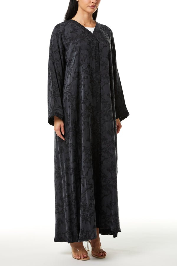 Black Filo Cupro Abaya