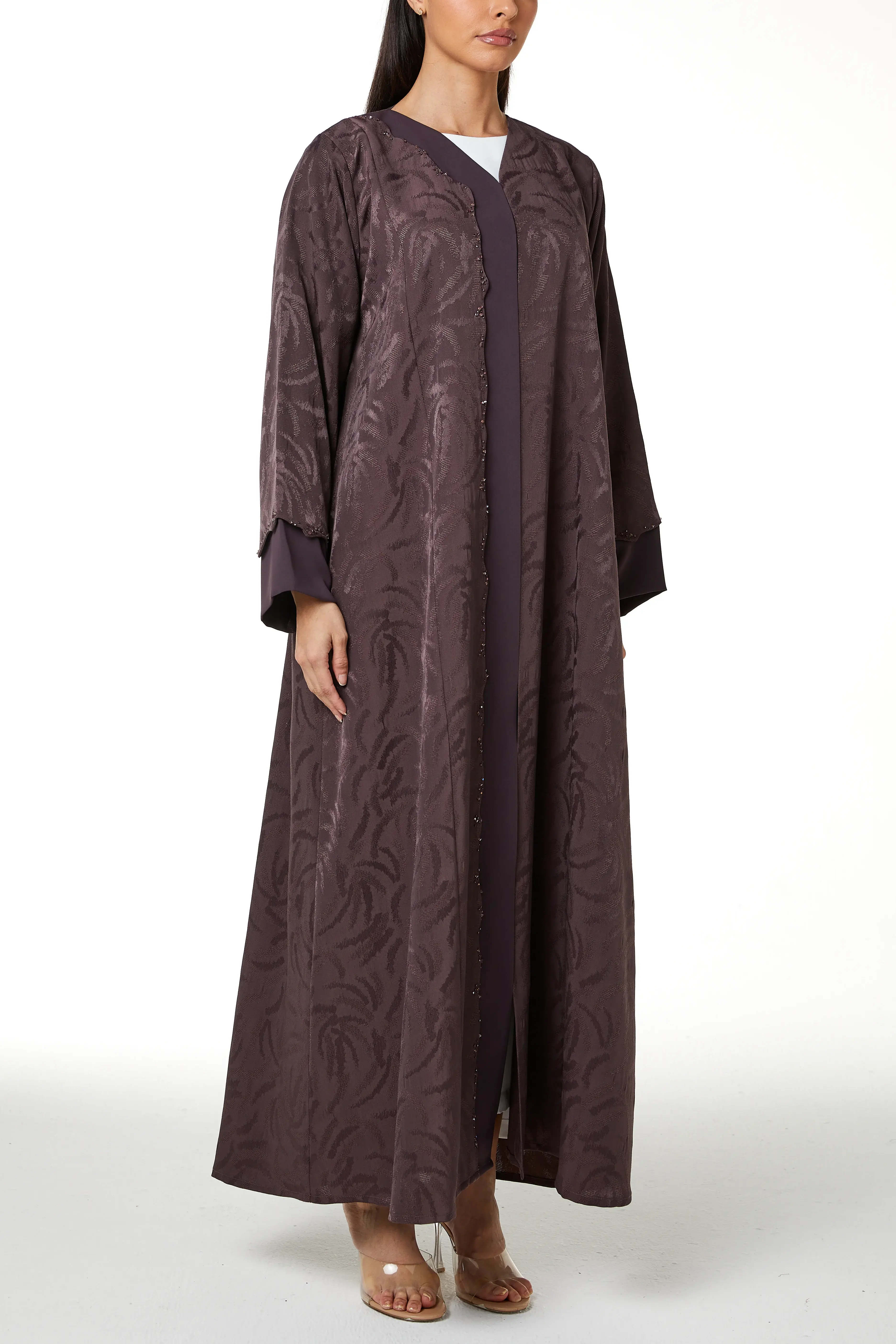 Pink Alpha Jaquard, Front Beadwork Detail