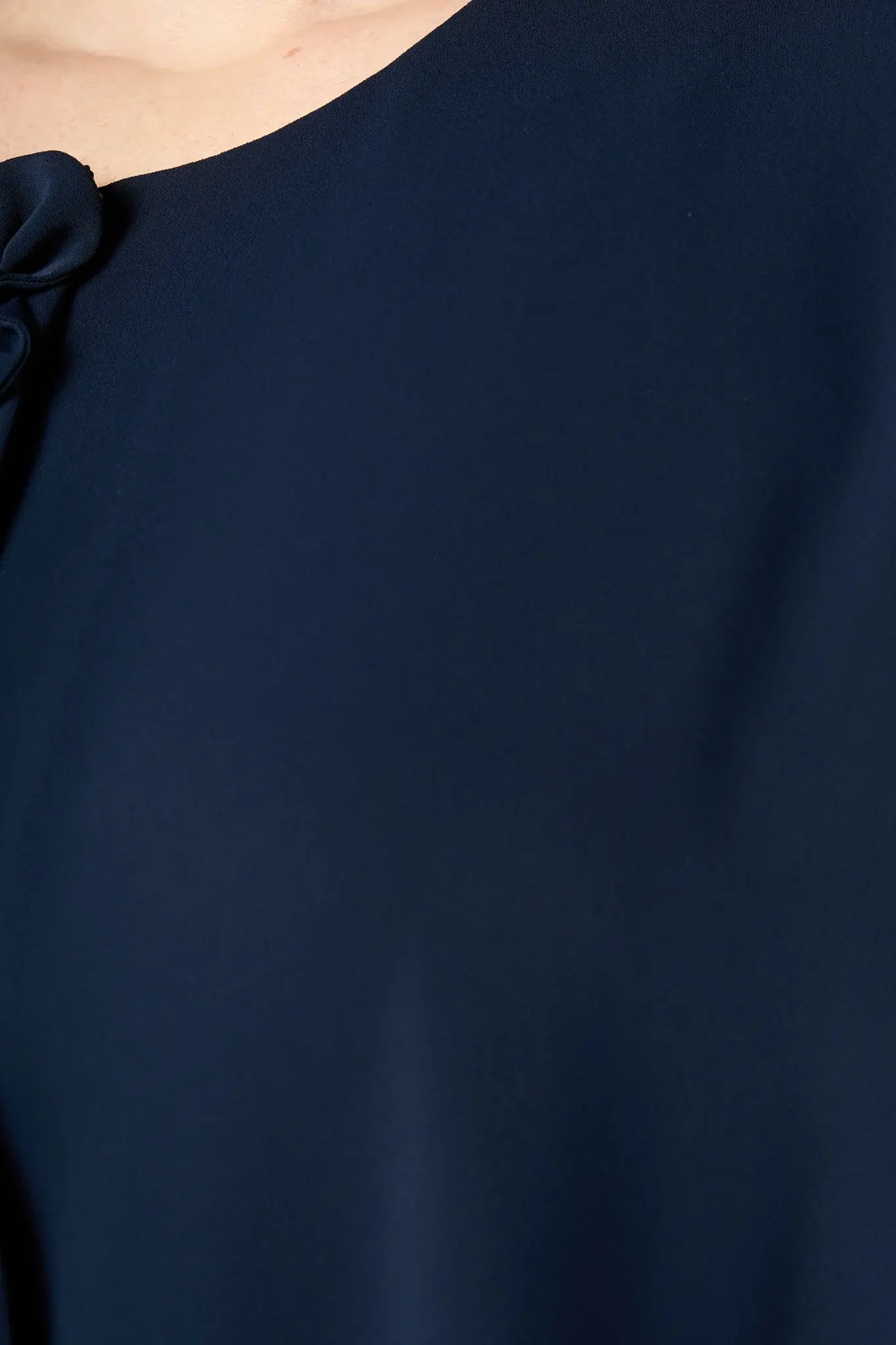 Blue Zoe Crepe Abaya with Decorative Bow Buttons