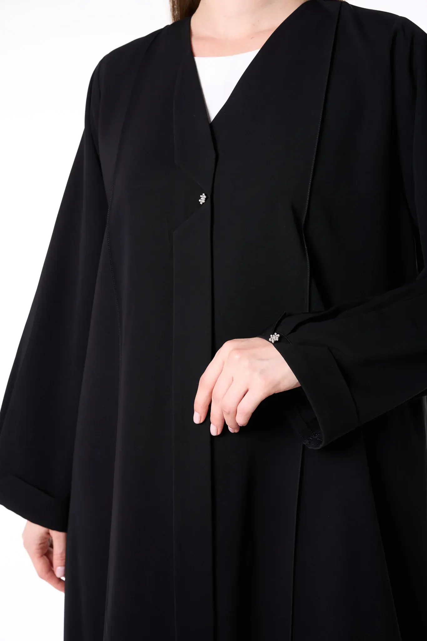 Black Reya Crepe Abaya
